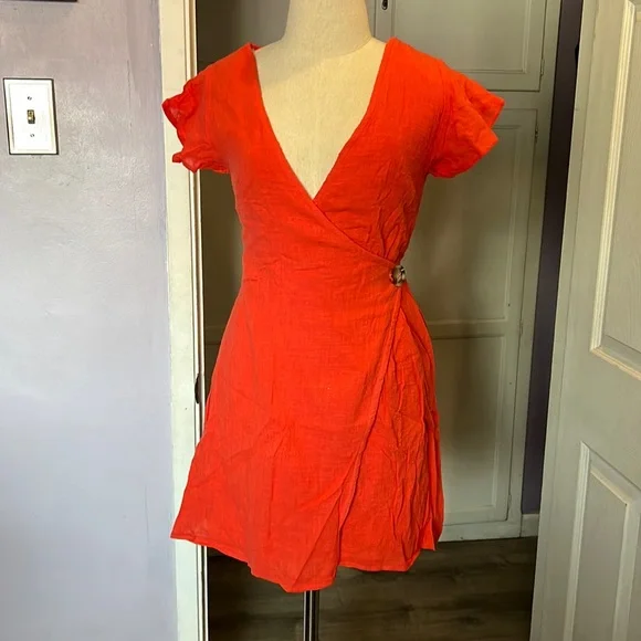 FAVLUX | Dresses | Favlux Fashion Nwt Hot Coral Colored Wrap Dress With Button Front Closure | Poshmark FAVLUX | Dresses | Favlux Fashion Nwt Hot Coral Colored Wrap Dress With Button Front Closure | Poshmark